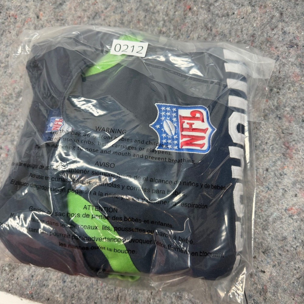 Reebok Hoodie Mens Small Blue Seattle Seahawks NFL Authentic Sideline Sweatshirt - Picture 12 of 12